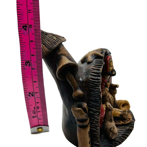 Nativity Scene Grotto Mushroom Ceramic Quirky Charming Likely South American - Picture 9 of 11